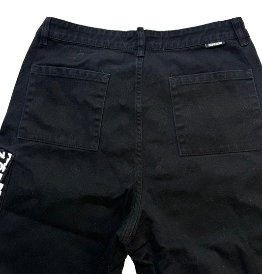 Dsquared2 Men's Black Shorts – Size 48, Logo, Cotton