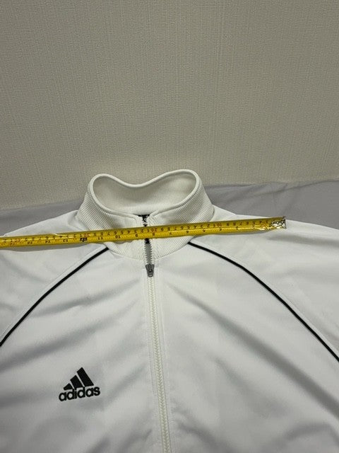 Adidas Men's White Track Jacket Size M Zipper Activewear
