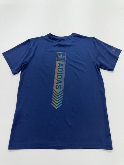 Adidas Youth Blue T-Shirt – Size L, Crew Neck – Ref E5F25