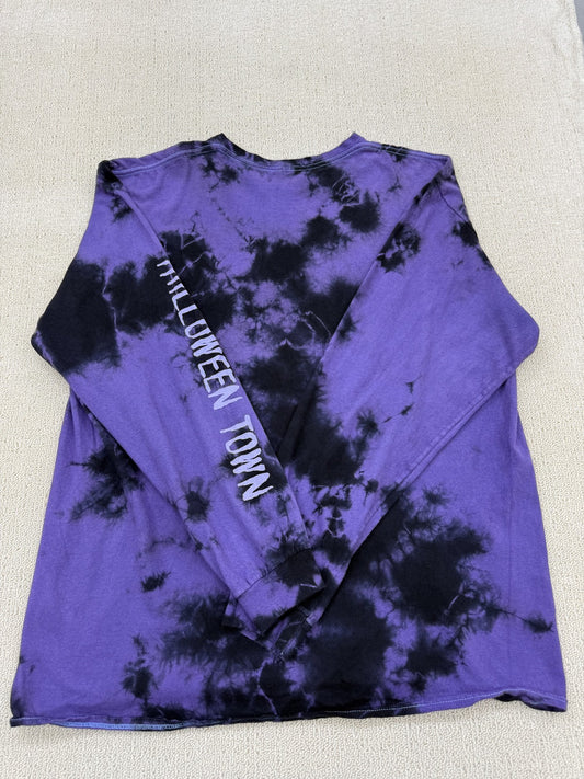 Disney Men's Purple Jack Skellington Tie Dye Long Sleeve T-Shirt XL