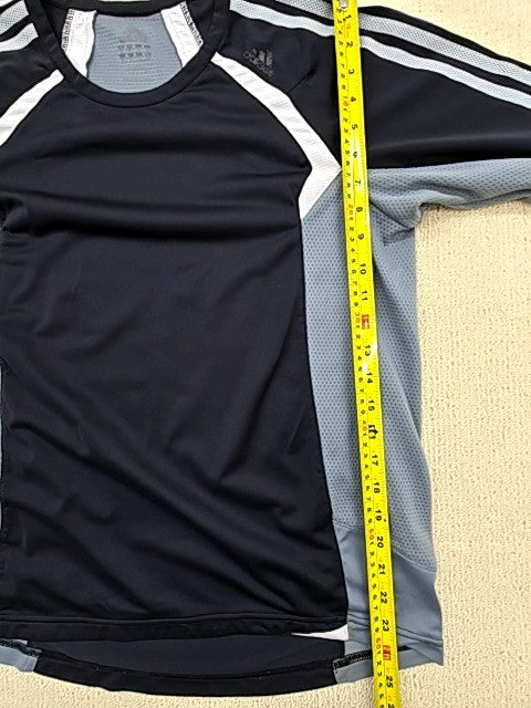 Adidas Men's Black 3 Stripes Long Sleeve Crewneck T-Shirt Size L