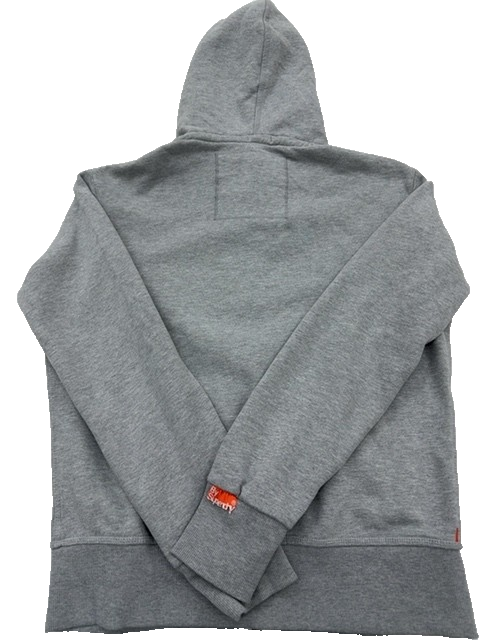 Superdry Men's Grey Zip Hoodie L Orange Label Cotton Blend
