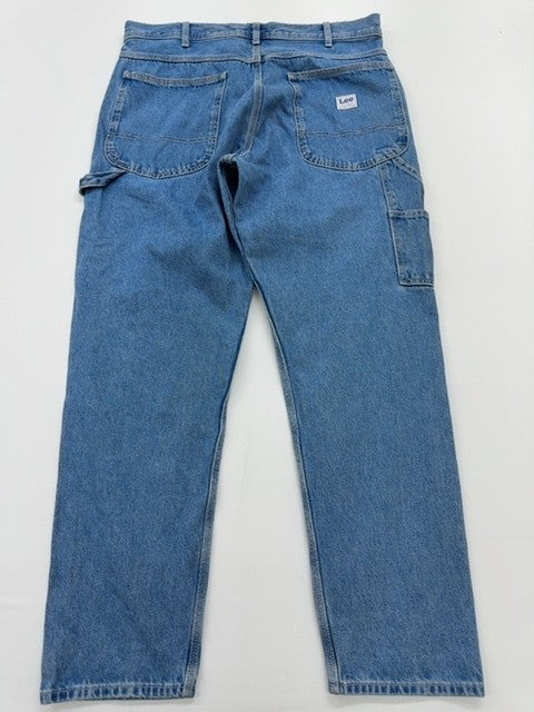 Lee Men Blue Carpenter Jeans W36 L34 Workwear Relaxed Fit