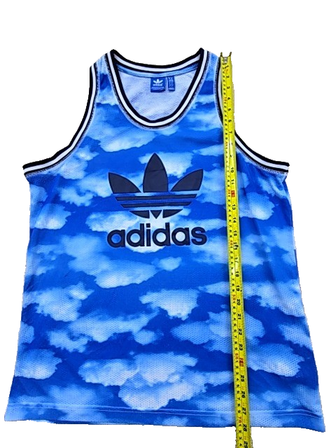 Adidas Unisex Blue Cloud Tank Top Crewneck Size L