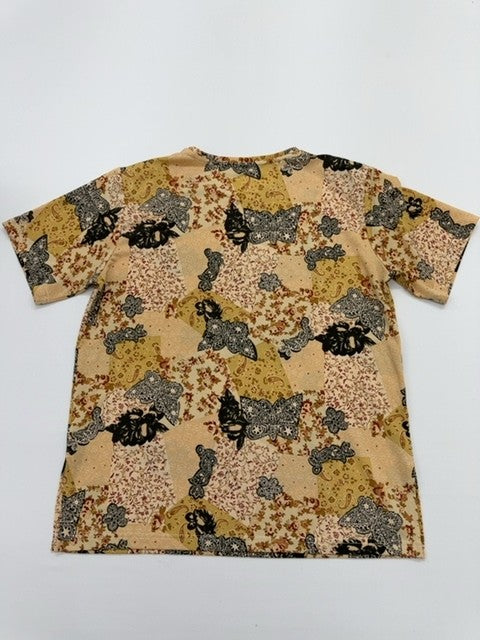 P Gucenti Youth Beige T-Shirt, Floral, Cotton