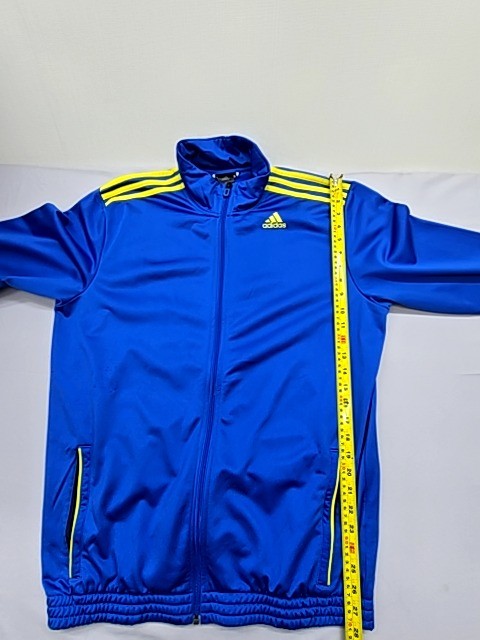 Adidas Blue 3-Stripes Track Jacket XL Full Zip Regular Fit