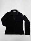 Wollis Women Black Polo Shirt size EU 42 product image 1