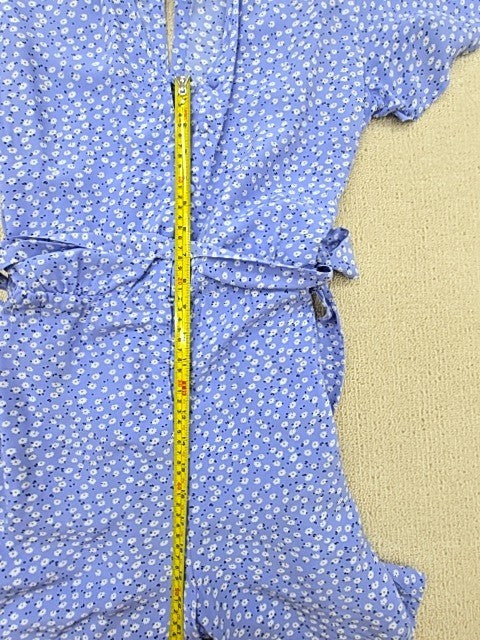 Rails Sky Blue Daisy Floral Romper Women's Size M V-Neck