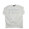 G-Star Raw Men's White Sweater – Size XL, Crew Neck, Cotton