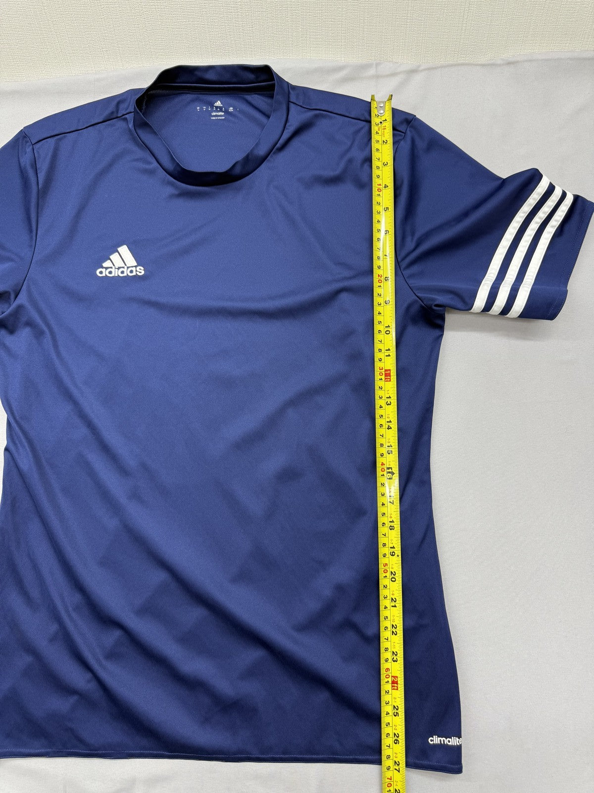 Adidas Men's Navy Climacool Short Sleeve Crewneck Slim Fit Jersey M