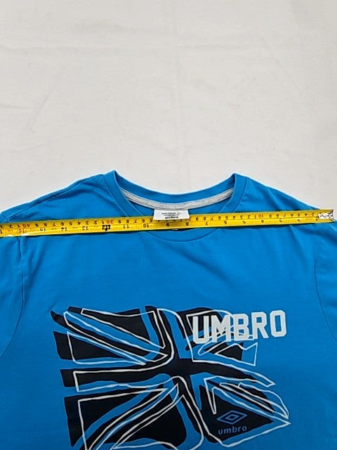Umbro Men's M Blue Union Jack Cotton Short Sleeve T-Shirt