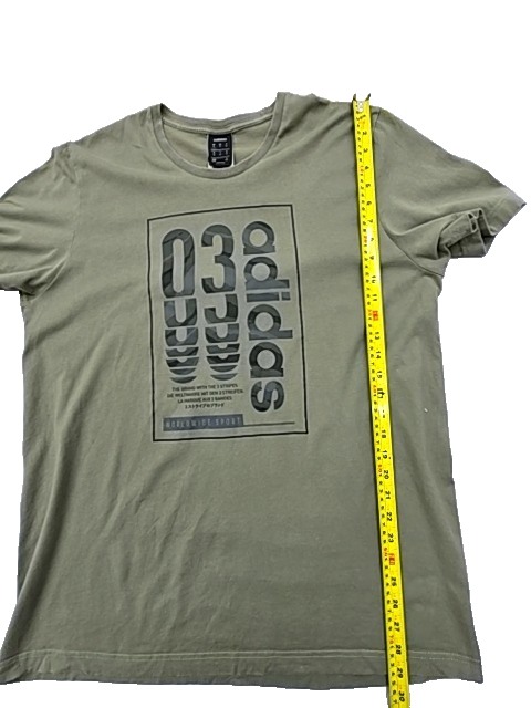 Adidas Men's T-Shirt XL Olive Green Regular Fit Short Sleeve