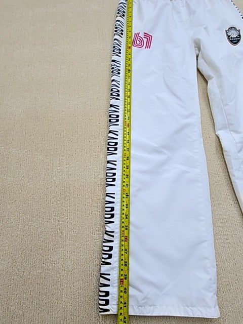 Kappa Unisex White Track Pants XL 100% Polyester Logo