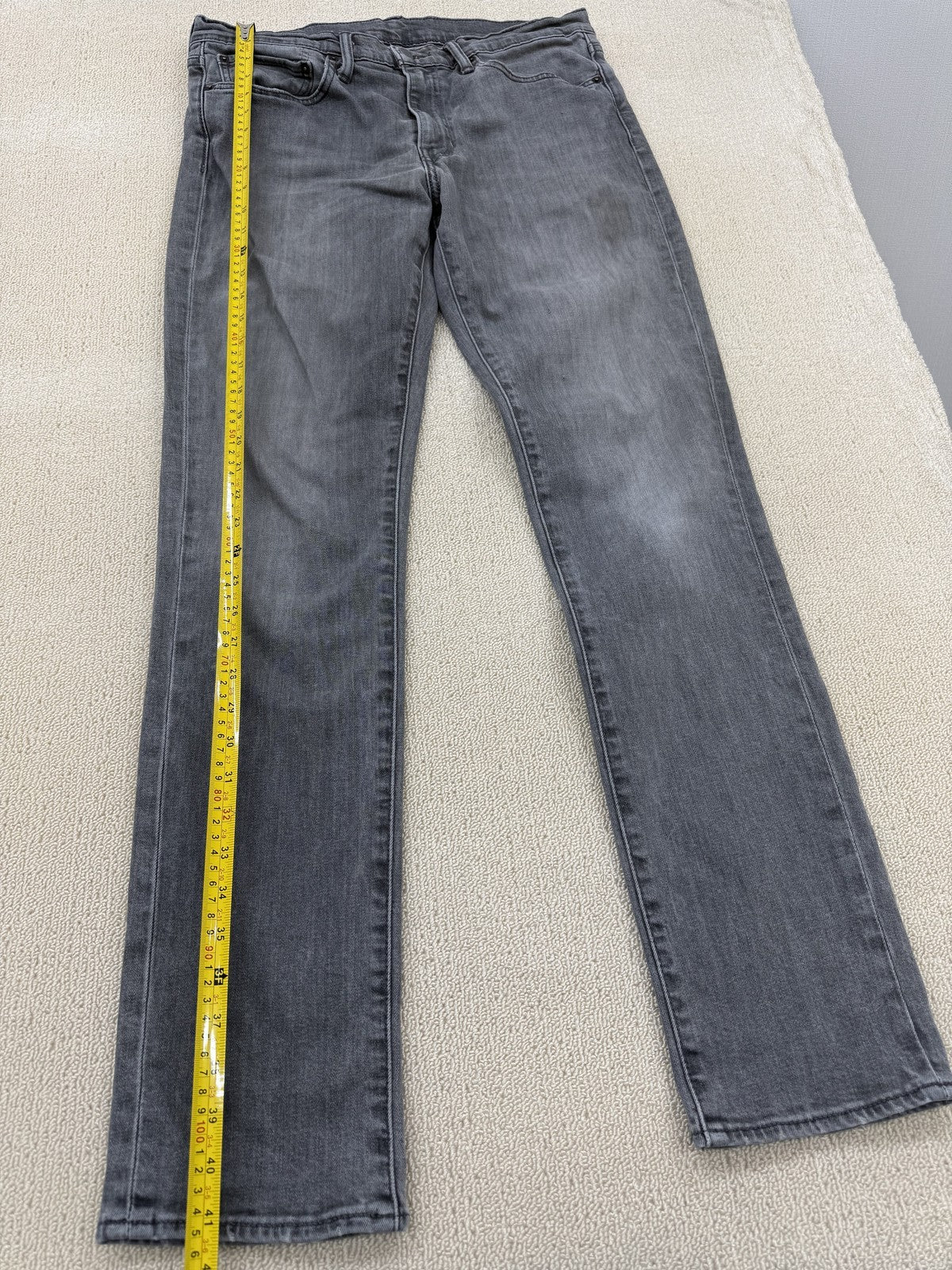 Levi's Men's Gray 501 Straight Jeans W34 L34