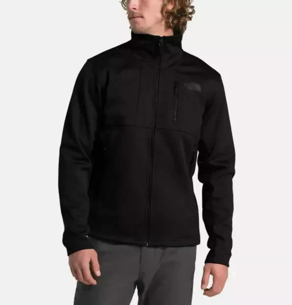 The North Face Softshell Jacket Men's Black Full Zip Windproof Size M