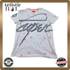 Superdry Surf Co Splatter Print Men's L White Cotton T-Shirt