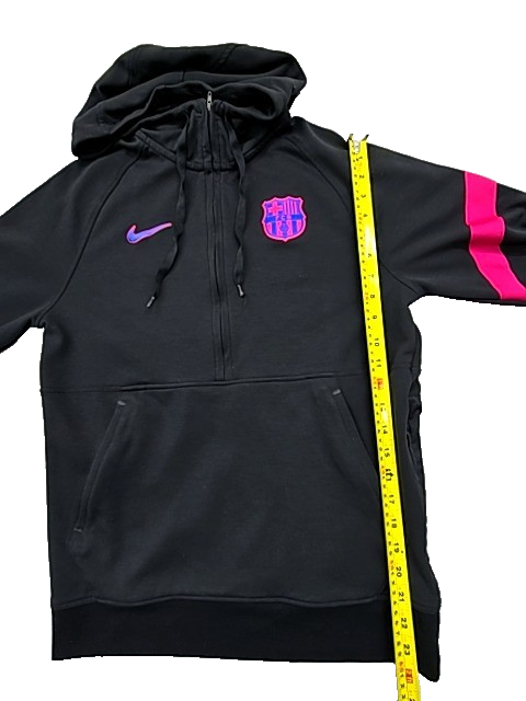 Nike Men's Black FC Barcelona Dri-FIT Pullover Hoodie Size S