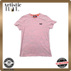 Superdry Men's Pink Space Dye Slim T-Shirt Large Orange Label