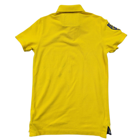 Superdry Men's Yellow Polo Shirt – Size M, Embroidered – Ref 22309