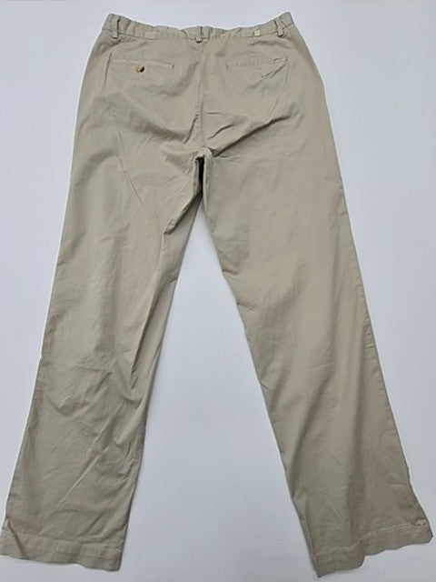Tommy Hilfiger Men Khaki Chino Pants 32x31.5 Classic Fit Flat Front
