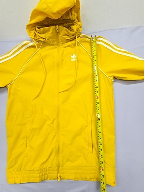 Adidas Originals Yellow 3-Stripes Pullover Hoodie Men's S Regular