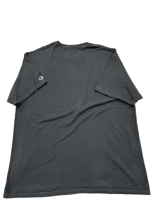Champion Men's Black Short Sleeve Crewneck T-Shirt XL Cotton