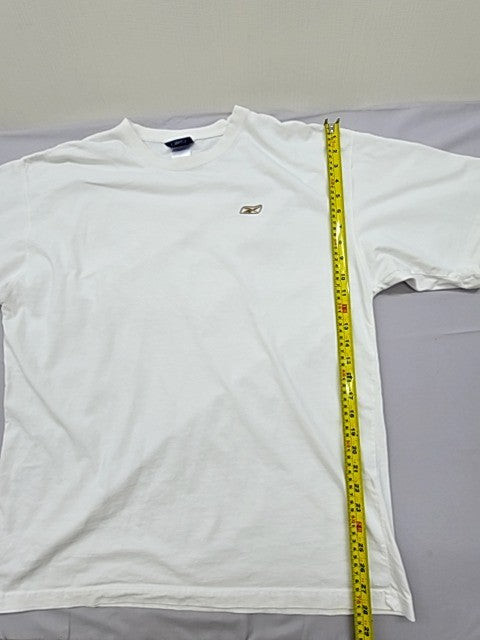 Reebok Men's White Cotton Crewneck Short Sleeve T-Shirt XL Regular