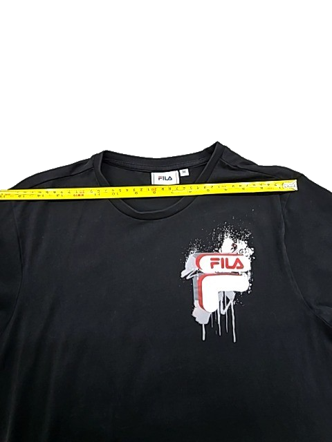 Fila Women's Black Splatter Print T-Shirt Size M FAM0410