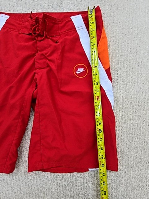Nike Men's Red/Orange Board Shorts Size M Swimming