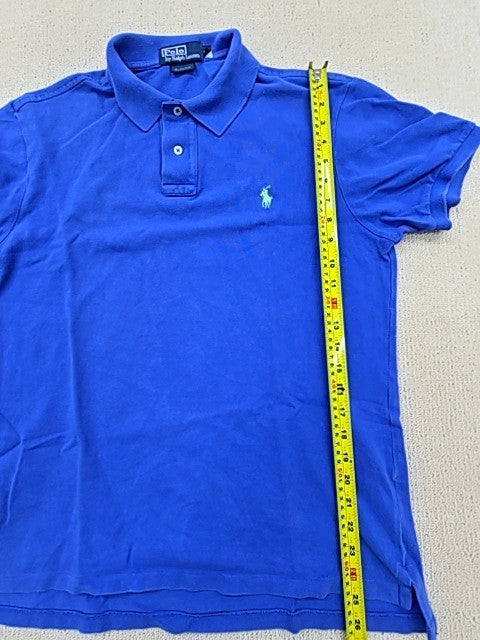 Polo Ralph Lauren Blue Slim Fit L Short Sleeve Cotton Polo Pony Logo