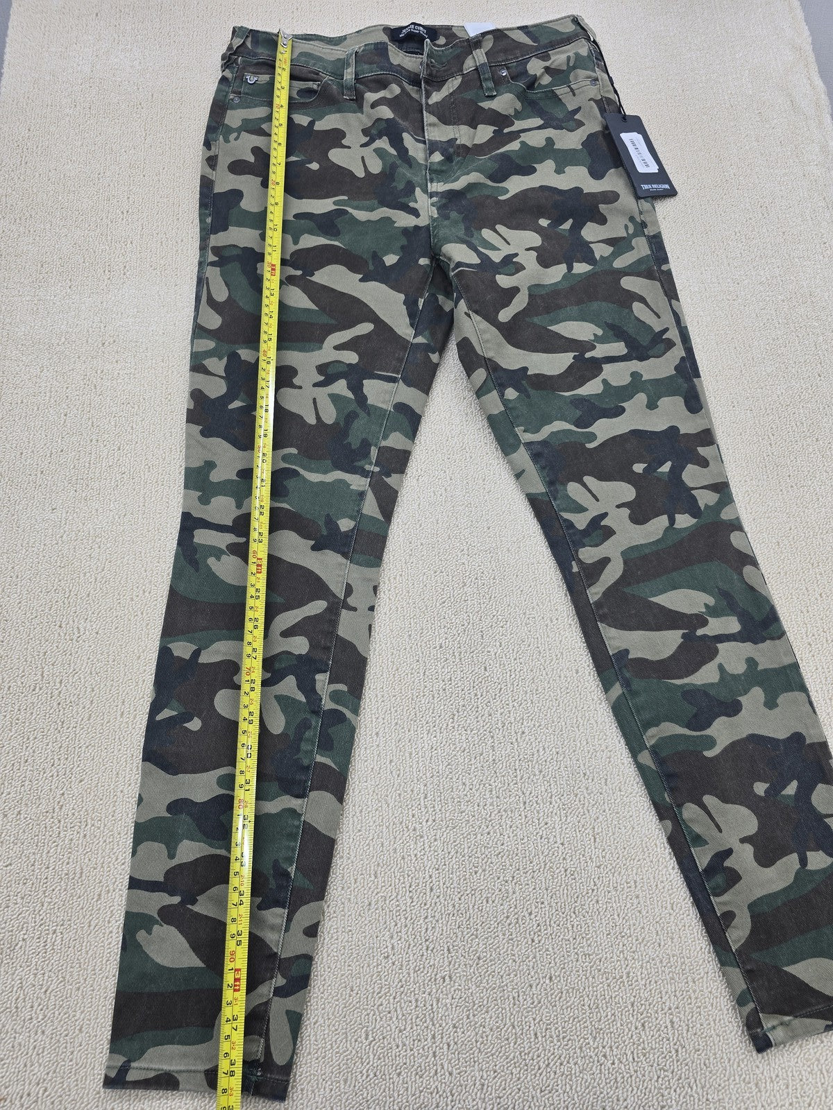 True Religion Jennie Curvy Camo Super Skinny Sz 31 NWT