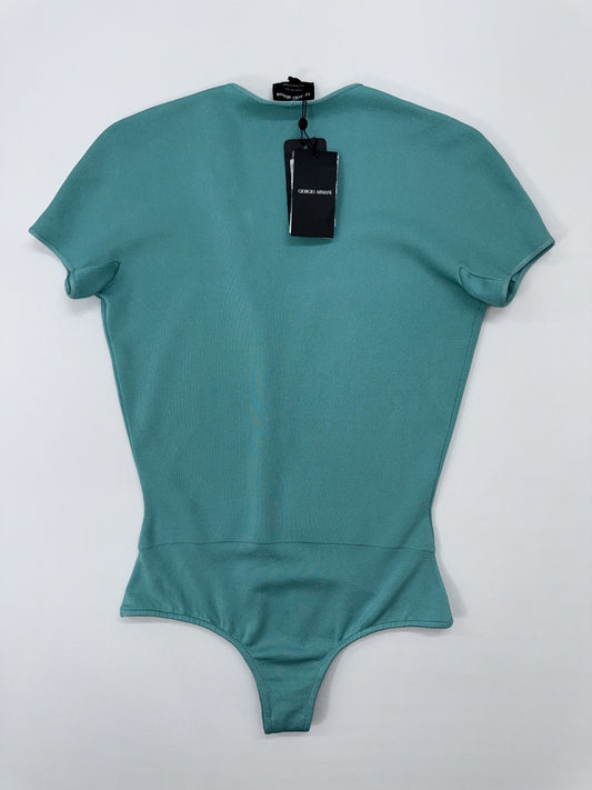 Giorgio Armani Women’s Teal Ribbed Bodysuit EU 42