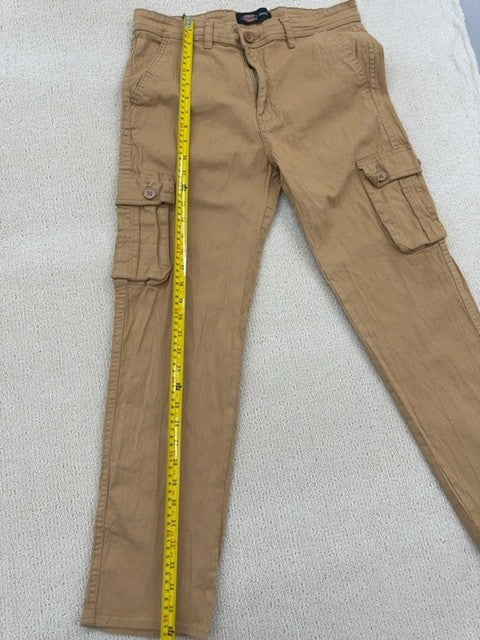 Dekeke Men's Cargo Pants Khaki 34 Straight Leg Cotton