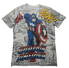 Marvel Men's T-Shirt – Size L, Captain America Shield Brand, Graphic