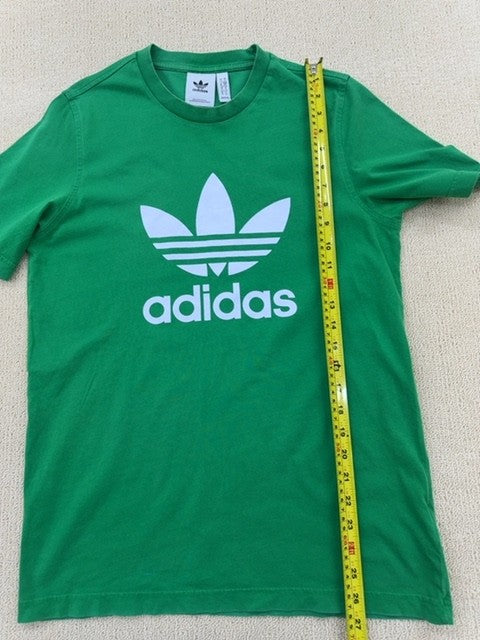 Adidas Men's Green Trefoil Short Sleeve T-Shirt Size M Cotton