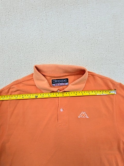 Kappa Men's Orange Polo Shirt Short Sleeve Cotton Logo Collared