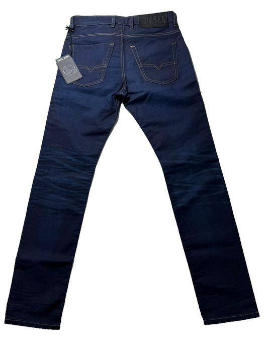 Diesel Krooley Jogg Jeans Men Blue Tapered Slim Fit Stretch Denim Drawstring | 28