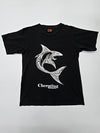The Drip Men's Black T-Shirt – Size L, Shark Ocean Print Brand, Graphic