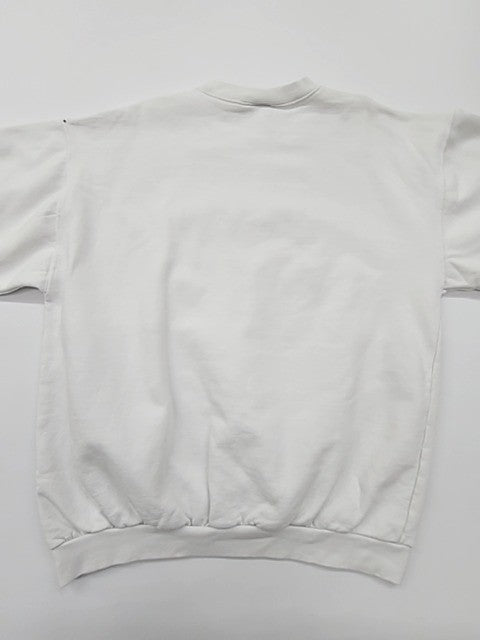Tommy Hilfiger Men's White Sweatshirt – Size XXL, Logo, Pullover
