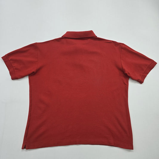 FILA Men Red Button Polo Shirt Size 2XL Regular Cotton Blend Pique