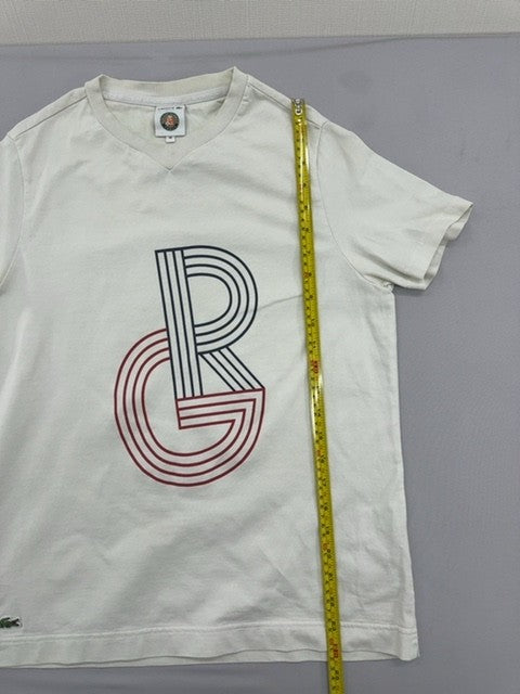 Lacoste Roland Garros White Men's Cotton T-Shirt Ultra Dry NWT