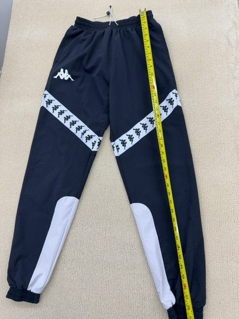 Kappa Men's Navy Blue Track Joggers Small Logo Tape Tapered
