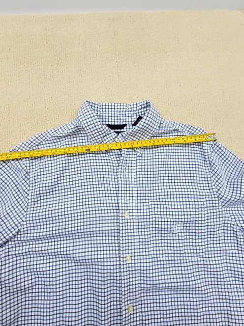 Chaps Blue Gingham Long Sleeve Button Down Cotton Men's M Shirt