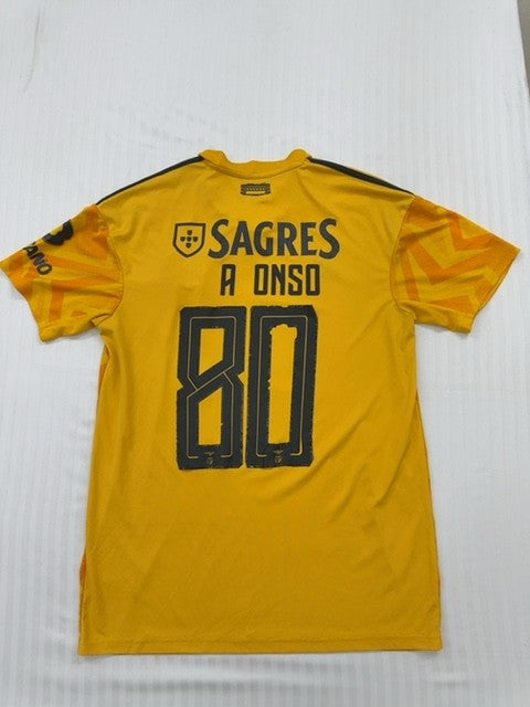 Vintage Adidas Men's Gold Jersey – Size M, Sporting CP Away Brand