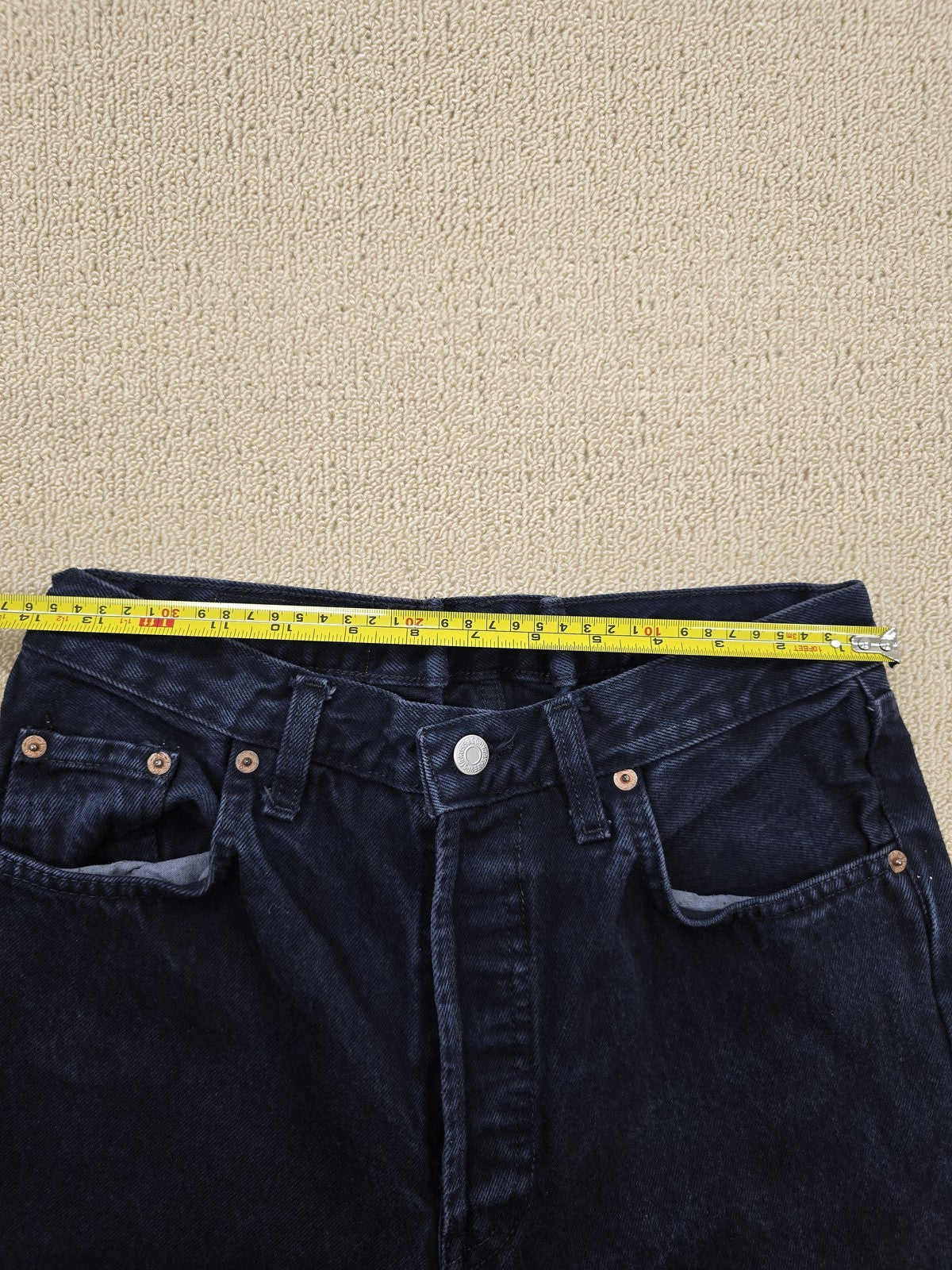 Levi's 501 Men's 31x36 Dark Indigo Button Fly Vintage Denim