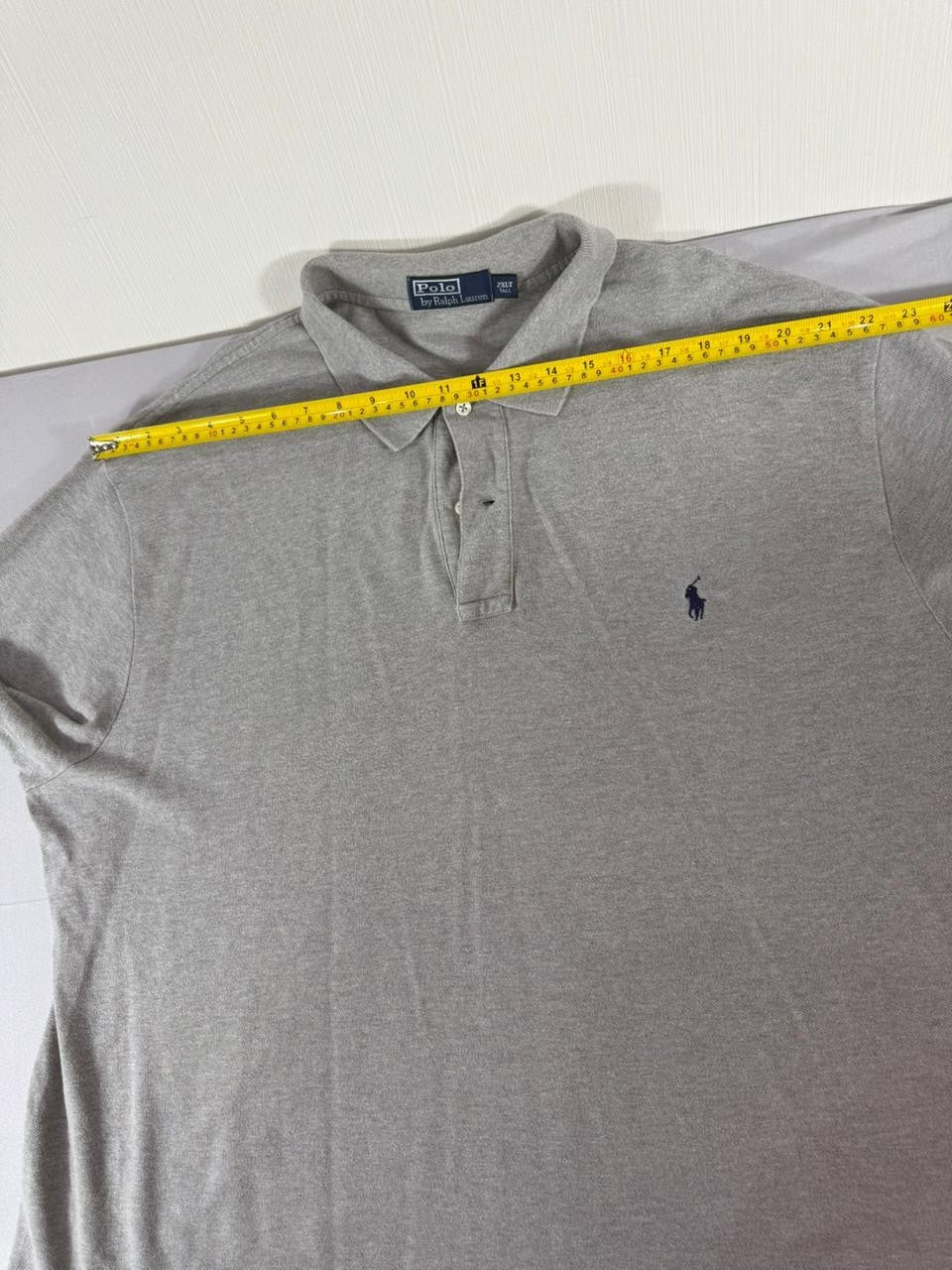 Polo Ralph Lauren Men's 2XLT Tall Gray Short Sleeve Polo Shirt Big Tall