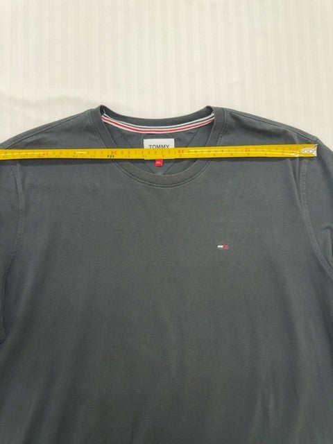 Tommy Jeans Men's Black Cotton Crew Neck T-Shirt 2XL