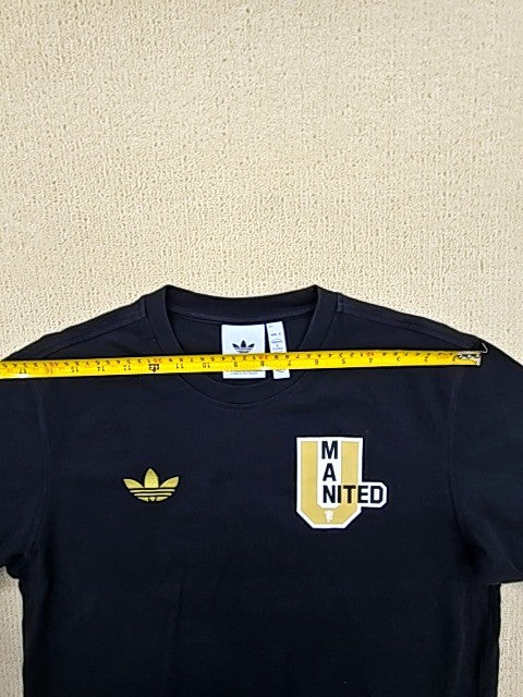 Adidas Manchester United Black T-Shirt Men's M Short Sleeve Crewneck