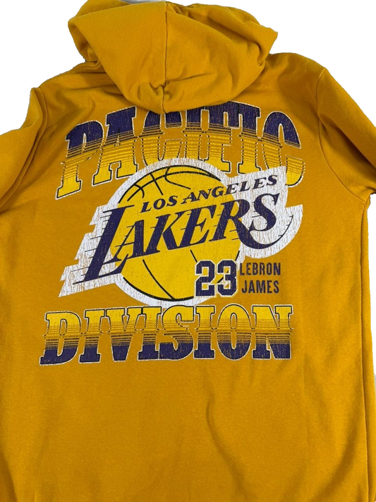 NBA Los Angeles Lakers LeBron James #23 Hoodie - Gold - Size Large