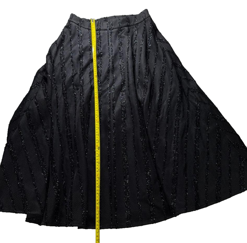 Elli White Elegant Black Two Piece Skirt And Jacket Set | M